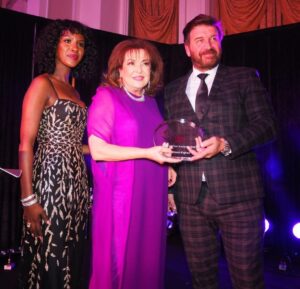 Nick Knowles Instagram - Was an honour to present the inspirational award for women to Amal Clooney received on her behalf by her Mother  @alamuddinbaria - had the most wonderful chat with her before the ceremony started. A truly inspirational family