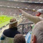 Nick Knowles Instagram – Great day out at the rugby with @katie.dadzie and catching up for a proper giggle with @johnnyherbertf1 also saving my beer from a foot related incident with @benshephardofficial and having a snog with him. Public apologies to the guy with the hood in front as we tried to see how many empty beer glasses we could get in his hood – 14 for the record – top lads all from @rasenrufc and finally a deserved French victory and great singing and good to see Asterix & Obelix amongst us!
