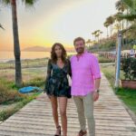 Nick Knowles Instagram - Lovely to get a couple of days off between shoots to spend some quality time with my love @katie.dadzie around the shoot for her new brand @boaboawear which went so well Sunshine and dinner by the beach - bliss ❤️