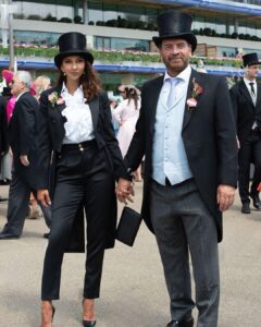 Nick Knowles Instagram - Magnificent day out with my love @katie.dadzie and @hippocochrane and @thedoncc - lovely to dress up once in a while - hot day so may have over rehydrated - finishing with a lovely meal at our favourite @bluebellsrestaurant Magical summer memories made ❤️