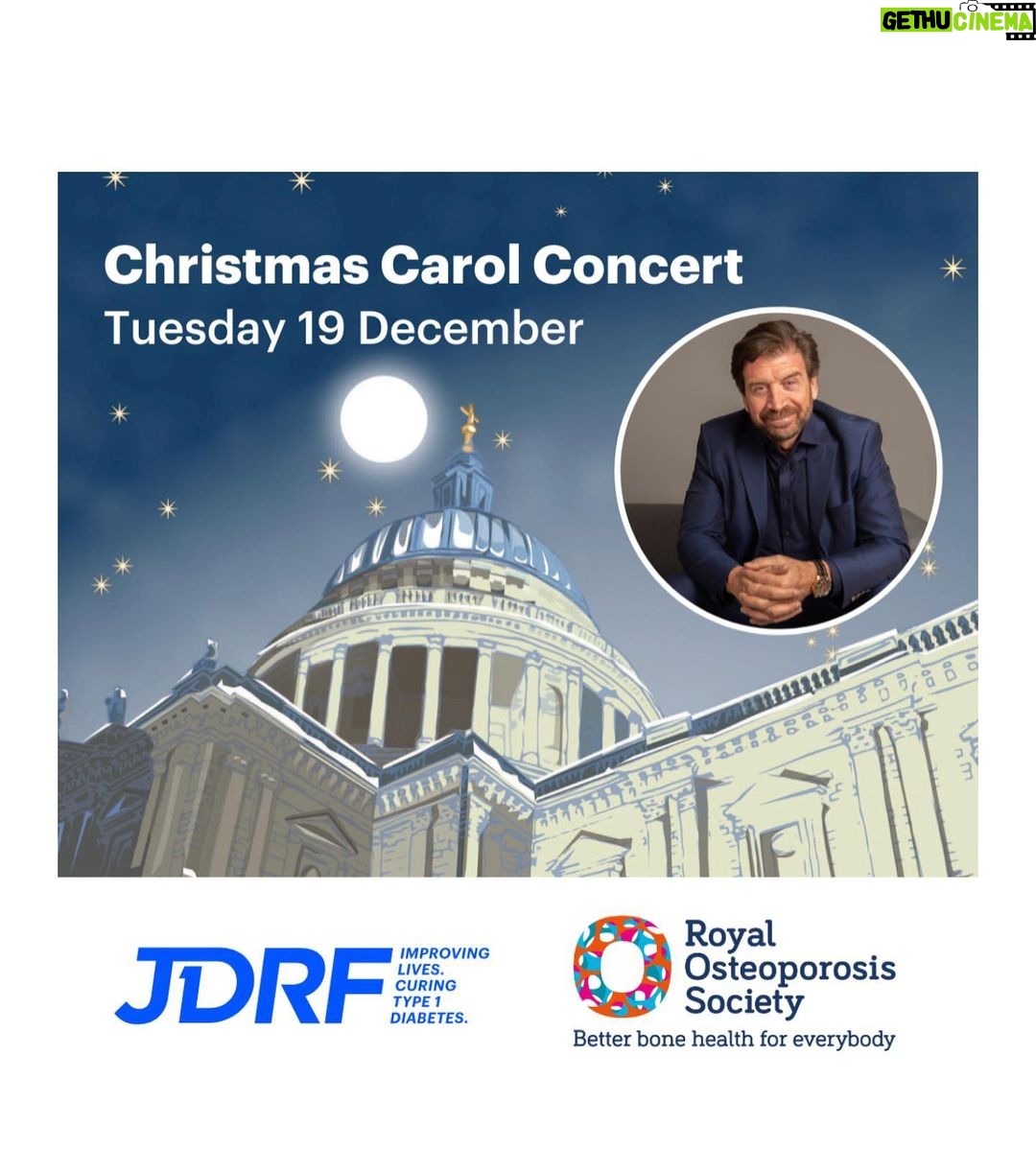 Nick Knowles Instagram - I'm thrilled to be doing a reading as part of the St Paul's Cathedral Carol Concert, hosted by the Royal Osteoporosis Society and JDRF on Tuesday 19th December. Join me for a magical evening to help raise funds for both charities. Book your tickets: https://bit.ly/46K9NAW https://bit.ly/46K9NAW