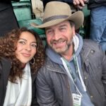 Nick Knowles Instagram – Great day out at the rugby with @katie.dadzie and catching up for a proper giggle with @johnnyherbertf1 also saving my beer from a foot related incident with @benshephardofficial and having a snog with him. Public apologies to the guy with the hood in front as we tried to see how many empty beer glasses we could get in his hood – 14 for the record – top lads all from @rasenrufc and finally a deserved French victory and great singing and good to see Asterix & Obelix amongst us!