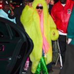 Nicki Minaj Instagram - Photos by @grizzleearts Long green fur Photos by Gotham/GC Images