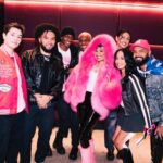 Nicki Minaj Instagram - Photos by @grizzleearts Long green fur Photos by Gotham/GC Images