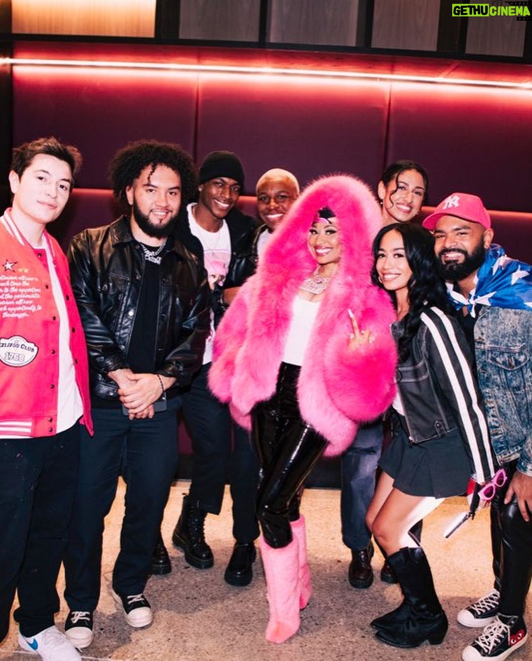 Nicki Minaj Instagram - Photos by @grizzleearts Long green fur Photos by Gotham/GC Images