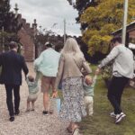Nicki Shields Instagram - Two weeks of you Alyra! 💖 And the end of @marksainthill’s paternity leave😭… which may have turned into a two week long pub crawl of all our favourite spots🙌🏼… plus an essential trip to London Zoo thrown in. Our little lady has fitted in to family life very well and the novelty of stroking her head or holding her hand hasn’t worn off with the boys… yet! Tomorrow is a big day! Mark is back at work, so apparently that means I’m in charge…. 😳🤷🏼‍♀️. Ha…. Who am I kidding…. The kids are always in charge. They just let us pretend we are once in a while. Here goes! Big thank you to our friend and talented photographer @romybecker.photographer for capturing this moment 🥹 Thank you for the PR gifts for the kids and I from @thelittlegreensheep @bumppr @jandjoshlondon @bumpandmilk @fusecomms @boden_clothing @lauraparkesstyling_ 💚🤍 #AlyraLily #twoweeks #mumofthree #threeunderfive #angleseaarms #pubcrawl #paternity #baby #kidsclothing #family #photography #pregnancyfashion