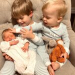 Nicki Shields Instagram - She’s arrived! Alyra (pron: a-lie-ra) Lily Sainthill. 7 lbs 3 oz. 🥰 We are beyond besotted. Her brothers seemingly adore her and haven’t poked an eye out (yet!). I can’t quite believe it. Am I really a mum of three ? 😳. It feels so surreal saying that out loud. I’m sure it was only yesterday we were getting married in Ibiza, partying without a care in the world! Having Alyra, the third (and final!) addition to the family makes it feel so complete and seeing the three kids together is just magical… I just need to work on my own magic now and grow an extra pair of hands… Huge thank you to all the doctors, nurses and midwives at Queen Charlottes Hospital. The treatment we’ve had from the moment I fell pregnant to leaving hospital with Alyra has been incredible throughout, especially the team who carried out my c-section and the nurses who cared for us after. Biggest thank you of all to my amazing husband @marksainthill, the calm voice throughout all the madness and juggling every thing behind the scenes. We couldn’t do it without you. Now - who’s got advice on bringing up a teenage girl? Given the circles I ran round my parents it’s probably best I start prepping now!!! #babygirl #newborn #AlyraLily #familyof5 #3under5 #family #queencharlottes #nhs