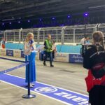 Nicki Shields Instagram - 👊🏼 Wrapped my ninth season of @fiaformulae! 🙌🏼 (and made it to the end still pregnant.. phew😳) What a treat to have special guest @chrishoy1 and the full squad on site, @iamradzi, @dario_franchitti, @oliveraskew, @saunderscb We made history on the streets of London crowning a British champ on home soil. A mahooosive congrats to @jakedennis19 and @andrettife for the Drivers World Championship Title🏆👑.. And to @envisionracing for clinching the teams championship. 📸 @charlie_6b #formulae #londoneprix #london #electric #womeninmotorsport #nastygal #pitlane #motorsport #channel4