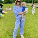 Nicki Shields Instagram - Took the boys to meet some four legged friends 🐎 at the launch of @polointhepark with @chestertons.london and a special visit from @sharkyandgeorgeevents. Feeling pretty in purple wearing @nobodyschild 💜 Arthur wearing MY sunnies! 😎 Thanks for having us! #family #polointhepark #nobodyschild #horses #polo #familydayout Ham Polo Club