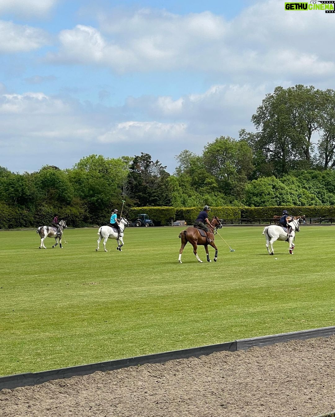 Nicki Shields Instagram - Took the boys to meet some four legged friends 🐎 at the launch of @polointhepark with @chestertons.london and a special visit from @sharkyandgeorgeevents. Feeling pretty in purple wearing @nobodyschild 💜 Arthur wearing MY sunnies! 😎 Thanks for having us! #family #polointhepark #nobodyschild #horses #polo #familydayout Ham Polo Club