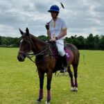 Nicki Shields Instagram - Took the boys to meet some four legged friends 🐎 at the launch of @polointhepark with @chestertons.london and a special visit from @sharkyandgeorgeevents. Feeling pretty in purple wearing @nobodyschild 💜 Arthur wearing MY sunnies! 😎 Thanks for having us! #family #polointhepark #nobodyschild #horses #polo #familydayout Ham Polo Club