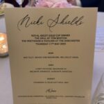 Nicki Shields Instagram - Getting Royal Ascot ready! Celebrating the Gold Cup with @ascotracecourse and @garrard at the @thedorchester.. 🐎🏆💚 Did you know that year Garrard design the trophy for this elite race and it has to be signed off by the monarch!… No pressure then 🤭 What a night and what company🙌🏼 @savannahmiller @alistairguy @marycharteris Thank you @hunt_communications 😘💖 Wearing @beulahlondon for the occasion and these divine @emmylondonofficial shoes … Note to self… leave time to steam dress before going out🫣 The Dorchester