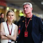 Nicki Shields Instagram - What’s going on here then?! 👀 Caption suggestions? I think we were discussing the complexities of the post race beer run strategy… @davidcoulthardf1 #formulae #tntsport #mexicocityeprix #motorsport #tv 📸 @sambagnallphoto Wearing sustainable clothing brand 💛💚 @aligne #aligne #sustainablefashion