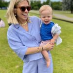 Nicki Shields Instagram - Took the boys to meet some four legged friends 🐎 at the launch of @polointhepark with @chestertons.london and a special visit from @sharkyandgeorgeevents. Feeling pretty in purple wearing @nobodyschild 💜 Arthur wearing MY sunnies! 😎 Thanks for having us! #family #polointhepark #nobodyschild #horses #polo #familydayout Ham Polo Club