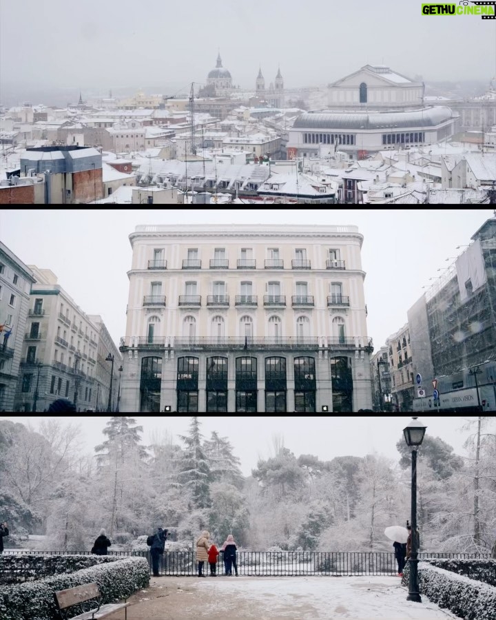 Nicolás Amelio-Ortiz Instagram - Estos dís tuve la oportunidad de documentar el centro de Madrid cubierto de nieve. Un evento histórico que no se repetirá en mucho tiempo, pero que pude vivir y capturar ☺️❄️🎥🎞 Madrid, Spain