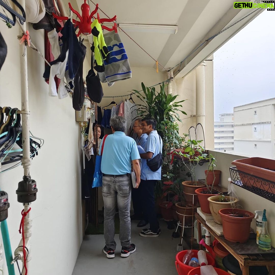 Nicole Seah Instagram - Due to the inclement weather, we had to shelve our plans for landed estate visits and found ourselves in Simei street 1 instead. One recurrent feedback that we received touched on seepage into the walls during periods of heavy rain, partially caused by wear and tear in the brick wall structure on the sides of the HDB flats. We also had the pleasure of speaking to a family who recently gained permanent residency after working here for many years. They invited us in and made us their rendition of teh tarik infused with crushed cardamom, which their neighbour, an elderly auntie next door loves and regularly drinks! The family celebrates Lunar New Year with their neighbours and their daughter D was enthusiastically telling us about her school excursion to Hortpark and practising for her grade 1 piano examination. The family agreed wholeheartedly with LO @pritamsingh76 ‘s suggestion in parliament calling for an English test in assessment for citizenship or permanent residency. It was a rainy morning and the team got drenched by the heavy rain during house visits, simply by standing along the corridors. But the warmth from residents who gave us water and even followed us down two floors to pass us an umbrella was touching and we had a good engagement. Simei, Singapore