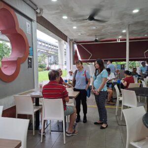 Nicole Seah Instagram - The cold and rainy weather did not dampen the spirits of our volunteers as everyone set forth to engage the residents at Simei Hola cafe and Bedok Corner this morning. Special thanks to our new young volunteers who live in East Coast GRC, as well as young couple volunteers Yuan Er and Jie Qiang, who joined us in spite of being pregnant in second trimester! It was a cold day but our hearts were warmed. Stay dry and safe everyone.