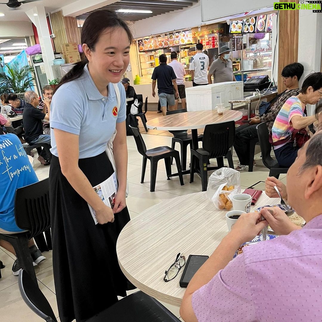 Nicole Seah - 1.8K Likes - The cold and rainy weather did not dampen the spirits of our volunteers as everyone set forth to engage the residents at Simei Hola cafe and Bedok Corner this morning. Special thanks to our new young volunteers who live in East Coast GRC, as well as young couple volunteers Yuan Er and Jie Qiang, who joined us in spite of being pregnant in second trimester! It was a cold day but our hearts were warmed. Stay dry and safe everyone.