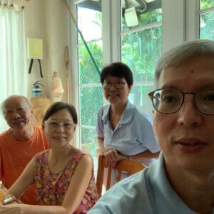 Nicole Seah Instagram - 朱永钦 - It is not every day that we get to encounter a celebrity during house visits, so our volunteers were extremely excited when I shared the photo with this famous resident, who was an eminent SBC host in the 1990s! Also known as Andy, Mr Zhu was extremely humble and down-to-earth. In other entertainment news, we also encountered a floor to ceiling Marvel Avengers statue collection from resident W from Taman Bedok. The estate also saw many dog lovers, with a couple proudly introducing us to their Singapore Special pup which looked like a border collie cross. Mongrels might not fetch the same price premium as pedigree dogs, however their sweet disposition and the inherent gratitude of being rescued by their owners offer a combination that make for wonderful canine companionship. If you are so inclined, adopt, don’t shop! It was a pleasant and sunny walk through the Taman Bedok estate, which we had last visited in 2020. Thankful for the volunteers who gamely took out their umbrellas and caps to cover much ground with us in the morning sun.