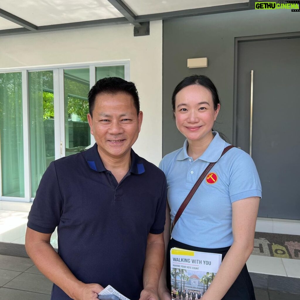 Nicole Seah Instagram - 朱永钦 - It is not every day that we get to encounter a celebrity during house visits, so our volunteers were extremely excited when I shared the photo with this famous resident, who was an eminent SBC host in the 1990s! Also known as Andy, Mr Zhu was extremely humble and down-to-earth. In other entertainment news, we also encountered a floor to ceiling Marvel Avengers statue collection from resident W from Taman Bedok. The estate also saw many dog lovers, with a couple proudly introducing us to their Singapore Special pup which looked like a border collie cross. Mongrels might not fetch the same price premium as pedigree dogs, however their sweet disposition and the inherent gratitude of being rescued by their owners offer a combination that make for wonderful canine companionship. If you are so inclined, adopt, don’t shop! It was a pleasant and sunny walk through the Taman Bedok estate, which we had last visited in 2020. Thankful for the volunteers who gamely took out their umbrellas and caps to cover much ground with us in the morning sun.