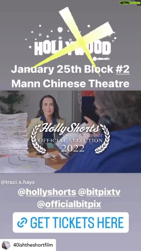 Nicole Stuart Instagram - #REPOST @40ishtheshortfilm To say we’re happy to be included in @hollyshorts festival is an understatement we are thrilled and super excited to be screening this January 25th at the Mann Chinese Theatre (dream’s do come true🙏🏻🎊💋) Block #2 @officialbitpix @bitpixtv ticket link in Linktree in Bio ⁣ .⁣ .⁣ .⁣ .⁣ .⁣ #actor #awards #awardwinning #awardwinningdesign #awardwinningfilm #awardwinningphotographer #behindthescenes #cinema #cinematography #creativephotography #director #dubainursery #filmdirector #filmfestival #fineartphotography #independentfilm #mortgage #movie #movies #newbornphotographer #preschool #producer #setlife #shortfilm #shortfilmfestival #shortfilms #shortfilmshoot #stylemepretty @40ishtheshortfilm @traci.s.hays @crc_wonderlass @gcotten @brookielyons @iamtessaferrer @drewschless @algeritawynn @mattmarquez1 @ceciliagms @jacksundmacher @joannescorcia @coogieworld @feochin @nicolestuartla @selinaeichhorn @orbital_bebop @nikkiorrett_mua @detraviadelta joaogomes.photography @coogieworld @ronylove ronnieral @chasewin @phylliskatzofficial @algeritawynn ⁣@ANDREALWIN @nicolestuartla Mann's Chinese' Theater At Hollywood & Highland