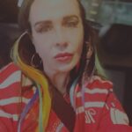 Nicole Stuart Instagram - Happy Halloween 💀👻🎃 #zombiecheerleader and yes these are my cheerleading / songleading clothes from the 80’s my letterman jacket, and cheer outfit!! 📣📣📣 rah! Rah! Rah!! Yah!! Stay safe out there and have a happy Halloweenie!!🎃👻💀