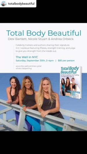 Nicole Stuart Instagram - Come join us at The Well, in NYC September 30th 2p-4p~ Unlocking peak performance and balance: empowering female entrepreneurs over 35 with movement and mindfulness...
In the fast-paced world of business, it’s essential to stay physically and mentally agile. Incorporating mindful movement practices like yoga into your daily routine can significantly enhance your overall well-being. From gentle stretches to invigorating flows, movement cultivates strength, flexibility, and clarity, enabling you to tackle challenges with renewed vigor.
I am thrilled to share that along with amazing celebrity Pilates pro Nicole Stuart and exceptional athlete and fitness trainer Andrea Orbeck, we will be sharing our secrets and tips to look and feel your best over age 35 in a special workshop at the Well in NYC in September. All of the information to sign up is below. For those who are not on the East Coast, you can find our book, “Total Body Beautiful: Secrets to Looking and Feeling Your Best After Age 35,” with Human Kinetics at Barnesandnoble.com, Inc. and Amazon @nicolestuartla @mothersintolivingfit @andreaorbeck ⁣
.⁣
.⁣
.⁣
.⁣
.⁣
#fitness #fitnessaddict #fitnesscoach #fitnessgirl #fitnessjourney #fitnesslife #fitnessmodel #fitspo #gymlife #gymmotivation #healing #healthandwellness #meditation #mentalhealth #muscle #pilates #pilatesbody #pilatesinstructor #pilateslife #pilateslovers #pilatesmat #pilatesreformer #pilatesstudio #pilatesteacher #wellness #wellnessblogger #wellnesscenter #wellnesscoach #wellnesslife #wellnesswednesday