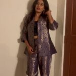 Nidhi Subbaiah Instagram - Shiny sparkly nights in Coorg 💜 Wearing @laxmikrishnaofficial 😘 HMU @krishnastudio869 💗