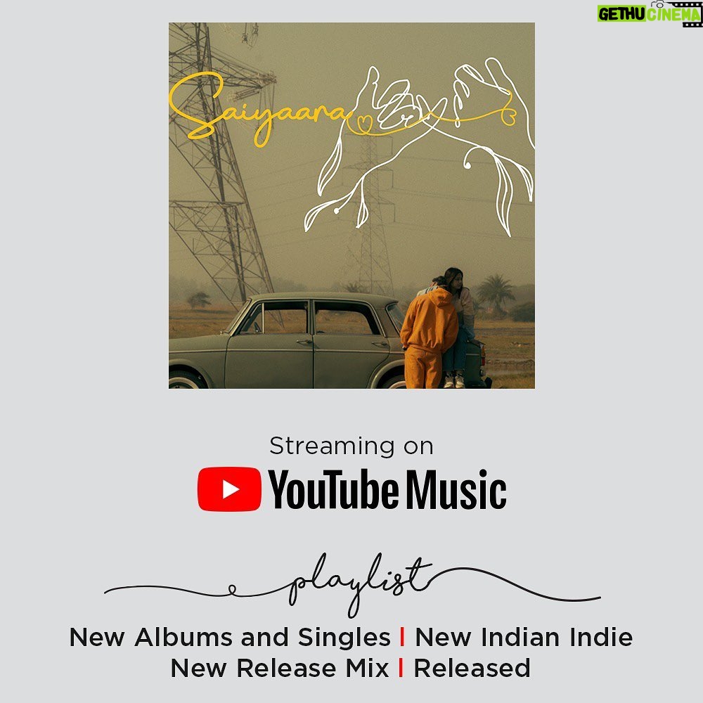 Nikhil D'Souza Instagram - Thanks to our streaming partners for putting Saiyaara on their playlists! And to you guys, the listeners, for all the ❤️ And ❤️❤️🙏🙏 to @voila_digi for always coming through in a big way with our digital distribution. Artwork: @siddhesh.sapte 🍻🙏