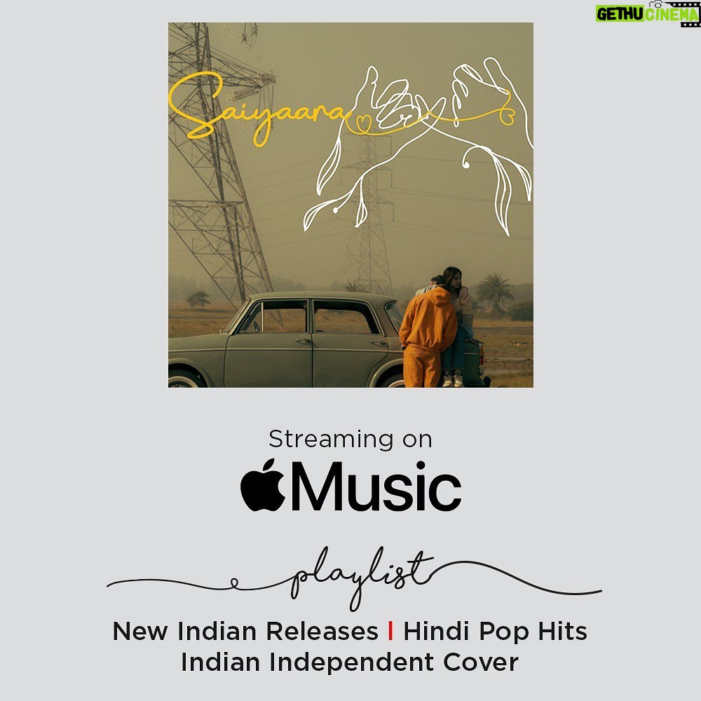 Nikhil D'Souza Instagram - Thanks to our streaming partners for putting Saiyaara on their playlists! And to you guys, the listeners, for all the ❤️ And ❤️❤️🙏🙏 to @voila_digi for always coming through in a big way with our digital distribution. Artwork: @siddhesh.sapte 🍻🙏