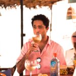 Nikhil D'Souza Instagram - A magical track that transports you to a completely different world where time ceases to stop - That’s how special ‘Sham Sunset Edition’ is for me! Inspired by the mesmerizing sunset, this experience has been a celebration of a lifetime. Here's a glimpse of my favorite moments with Bombay Sapphire's Sunset Edition & my buddies for life @jimsarbhforreal & @sabazad It's these little moments that make life more magical & worthwhile 🌈💕 #BombaySapphire #StirCreativity @bombaysapphire @onlymuchlouder Styled by @drashtidantara / Hair @zidosalon / Make up @zahabia