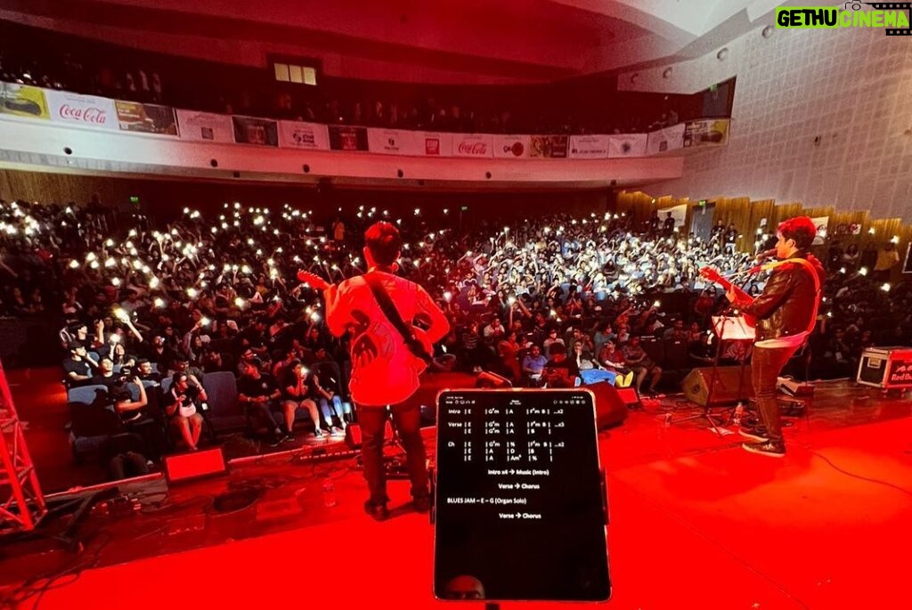 Nikhil D'Souza Instagram - What a wonderful night @techniche_iitguwahati .. You guys were on 🔥 - - - Photos 1-4 and 7 courtesy of @priyangshu_sv @alchemypixels / Photos 5 and 6 taken by our very own @bevenf (keys) and @ox7gen (drums) respectively