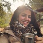 Nimrat Kaur Instagram - Had my first coffee and breakfast and my heart’s fill of love and laughter with my family in the wild. Spent all of the first day of the new year deep in the jungles of Kumaon, capturing it from before sunrise till after sunset. Happy New Year and wishing you the best start to 2024!! ♥️🍀🐾🐯 #wellbegunishalfdone #2024♥️ #shotonihone15promax #BharatKiNimrat Jim Corbett National park, Nainitaal