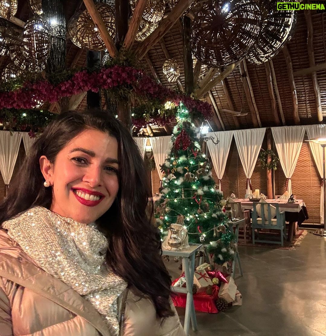 Nimrat Kaur Instagram - Put on a red lip, combed my safari hair, blinged up with a sparkly scarf!! Wishing you all a very very veryyyyy happy new year from me and mine to you and yours!!! Smiles, pouts, the greatest adventures and the best of love and luck this coming New Year π₯β₯οΈπ #happynewyear #happy2024 #loveandlight Deep Jungle