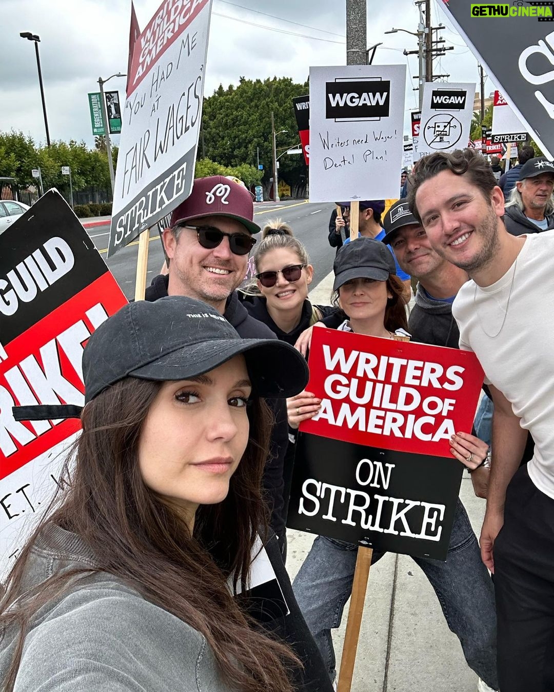 Nina Dobrev Instagram - it all starts on the page. it’s gotta be fair #wgastrike #wgastrong @wgawest @wgaeast