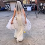 Nina Dobrev Instagram - which bridal look from #TheOutlawsMovie do you prefer??? 👰🏻‍♀️💋