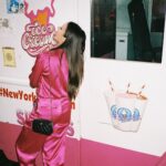 Nina Dobrev Instagram – I scream, you scream, we all scream for… another pink outfit🍦#throwbackthursday