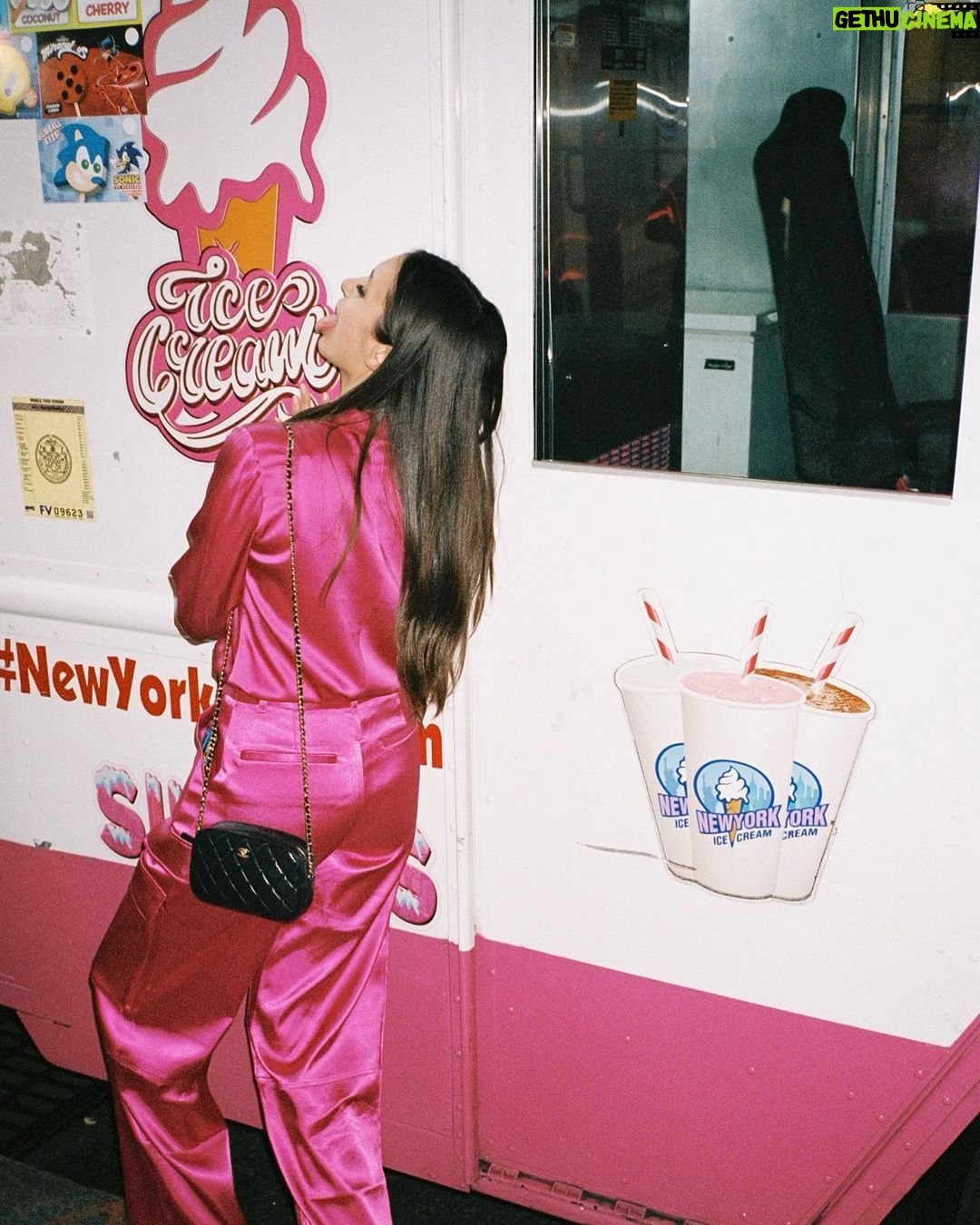 Nina Dobrev Instagram - I scream, you scream, we all scream for… another pink outfit🍦#throwbackthursday