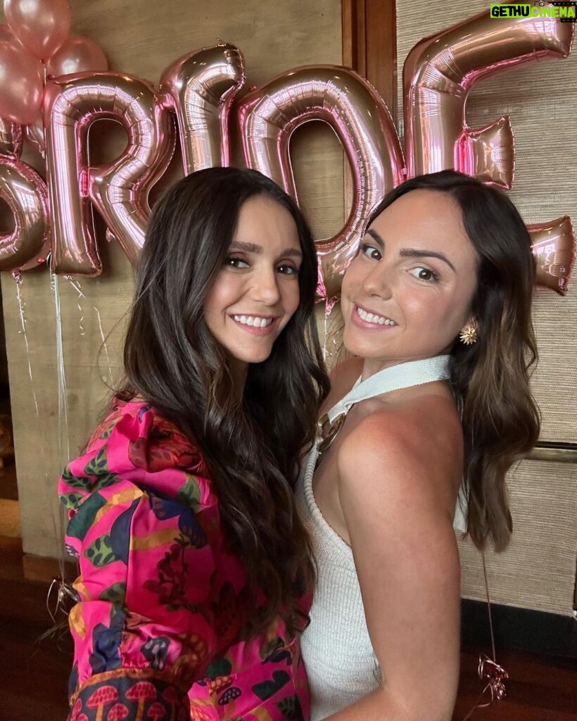 Nina Dobrev Instagram - she said yes, we said tequila! a night celebrating @nobread is a night well spent. #BecomingBruno 👰🏻‍♀️🎉
