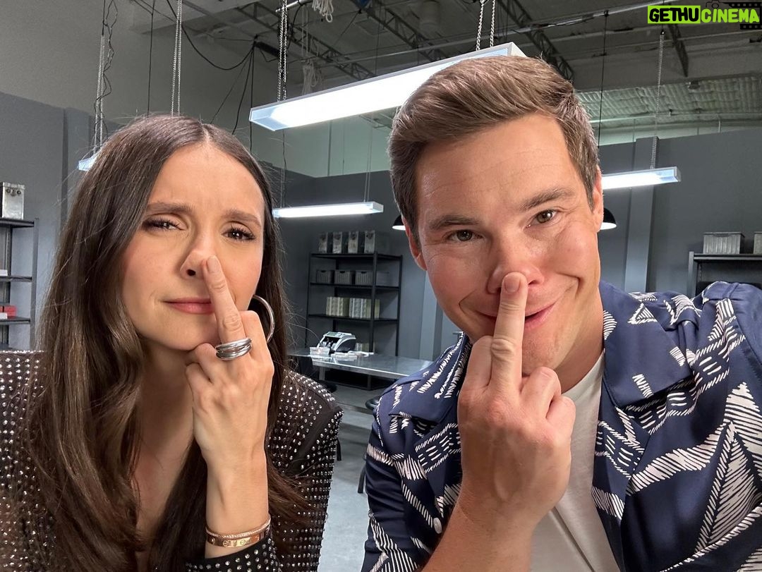 Nina Dobrev Instagram - after talking with @adamdevine about #TheOutlaws movie that comes out on July 7th on @netflix … I’ve been convinced to change my career and become a (temporary) tattoo artist
