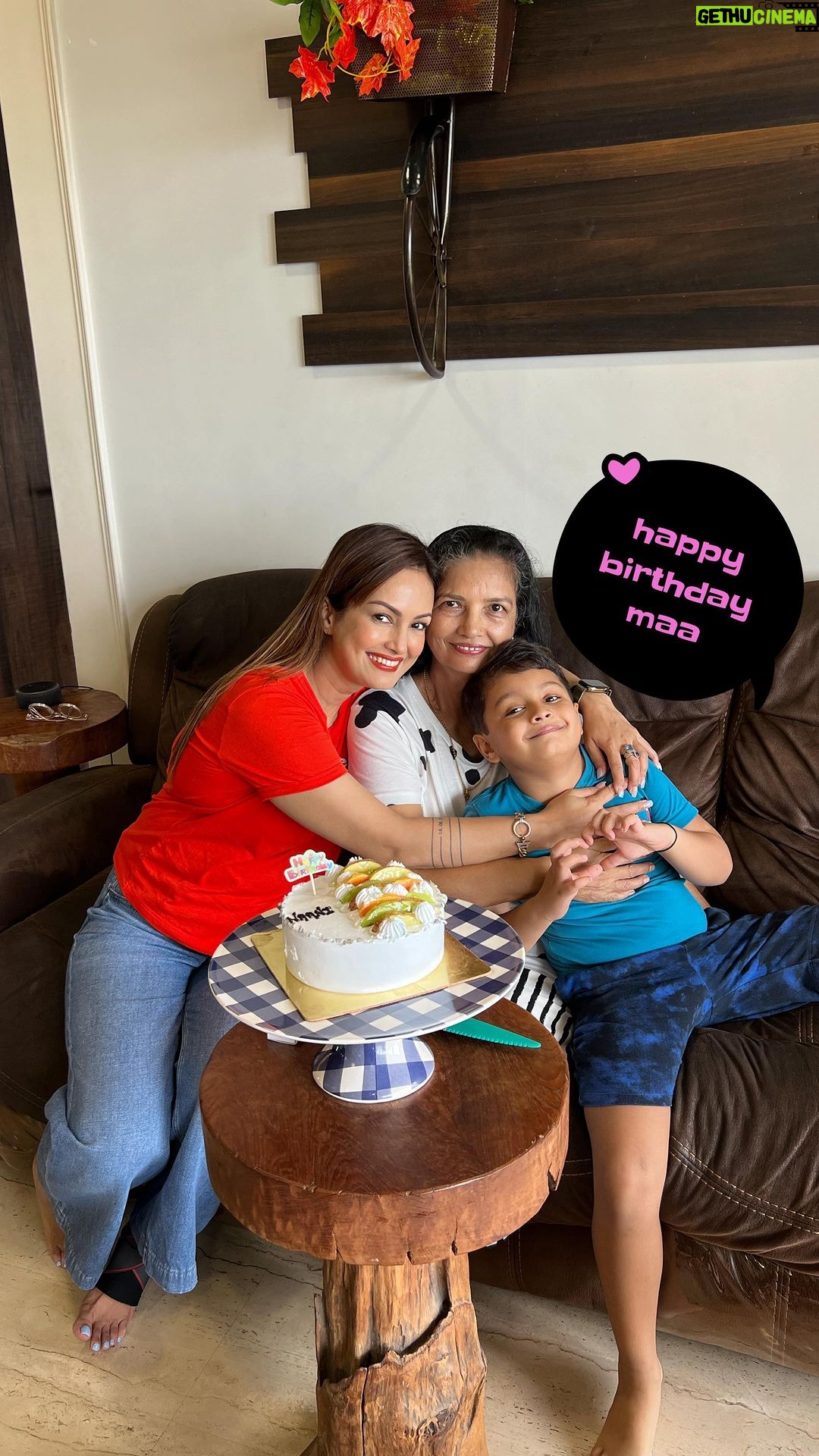 Nisha Rawal Instagram - ♥️ Not only has she tirelessly been my father & mother & raised me single-handedly, but she is also raising my child with me, being a mother to my child, she nurtures while I provide & for that I am speechless! I count my blessings & I count her a gazillion times! I could not have done it without you mommy! I do not know a love greater than yours & I hope I am able to be a fraction of the woman you are 🎈 They say “God could not reach everywhere so he made mothers”. I know exactly what that feels like ♥️ because you bless me with your love each day! Grateful for you everyday! #HappyBirthdayMaa Thank you for being born ♥️ . . . @kavishmehra thank you for being such an Angel to every special day!