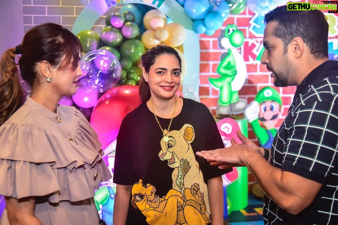 Nisha Rawal Instagram - ♥️ And he said he wanted to meet SUPER MARIO for his 6th birthday, so we made it happen! Happy Birthday my Littloo ♥️ . . . . . . . . A memorable birthday party and all the following wonderful people are to thank: 🍄 This cute venue | @jumbletumblekids 🍄The lovely MARIO theme decor | @scribbleandpop_events 🍄Super Yummy cake | DCAKECREATIONS @dcakecreations 🍄Moments captured by | @prathameshbhosale09 & Kaustubh 🍄My most favourite brand for toys & stationary as return gifts | @scoobiesstores 🍄My most favourite books as return gifts | @t4tales 🍄The lovely tatoo artiste | @its_priiya 🍄Yummy Candy Floss | @cottoncandycasa 🍄My best team ever without whom this would never have been possible | @filmynarulaentertainment - a huge shout out to each one of u - Harmaan, Anupama, Harsha, Aashi 🤗 To all the friends who made it, a big thank you for all the love and blessings for my Littloo! To all who couldn’t make it, your presence was dearly missed! . . . . . . . . . . . . . . . . . . . . . #HappyBirthdayKavish #KavishMehraturns6 Head to my stories for more fun from the party! Jumble Tumble