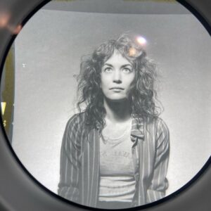 Noël Wells Instagram - i took another class at @theschooloflight. This time I photographed my friend @brittle - a multi hyphenate supreme beauty who is also currently starring in the fucking awesome show Severance. She sent me some pics of Patti Smith and then a few glam shots for inspo which was perfect because all I did during the pandemic was look at old magazines and caught up on great glam and rock photographers... and then I got to shoot on a Hasselblad ooh lala. I didn't have time to print many but this was my first time taking actual film portraits and I think we nailed it. Thanks again Andrew and I love you Britt you are very talented.