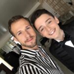 Noah Schnapp Instagram - Thanks @balmain and the amazing @philippeuter @simonegrooming for making me look presentable 😂 #goldenglobes #timesup