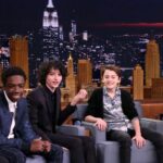 Noah Schnapp Instagram - Thank you so much @jimmyfallon for having us on your show. Tune in tonight guys!! @fallontonight NBC Studios Rockefeller Centre