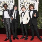 Noah Schnapp Instagram - The boys! #goldenglobes #redcarpet #strangerthings Golden Globe Red Carpet