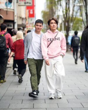Noppharnach Chaiwimol Instagram - Even though it's end of pride month, we proud to be us every month #pride #Pridemonth🌈