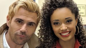 Olivia Swann Instagram - The first photo was taken on my last day filming with Matt as Constantine, the last photo was taken on one of my first days, with some of my favourite moments in between.⁣
⁣
@mattryanreal is so incredibly dedicated to John Constantine, he IS John Constantine and that made every scene we had together so special. The journey John and Astra went on was intense but grew into something wonderful and it’s been such an honour to be part of that story. I owe a lot to Matt, he made my first days on set so easy and comfortable and working with him will forever be a joy. Thank you Matt for bringing every bit of Constantine to life and for your grace and grit. I’m thrilled we still have you playing around with us 🔥 ⁣
⁣⁣
#johnconstantine ⁣#dclegendsoftomorrow #hellblazer #hellspawn #legend #finale #legendsneverdie #magic 
 ⁣⁣⁣
⁣⁣⁣
⁣⁣⁣
⁣⁣⁣
