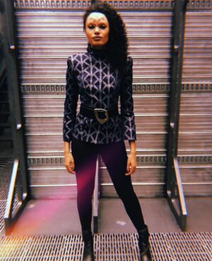Olivia Swann Instagram - Meet Lady Astra...⁣
⁣
And Gromulan Astra⁣
And Community Firewoman Astra⁣
⁣
5x14 was the most bonkers episode and I was living my absolute fantasy in a damn period drama (people of colour playing aristocracy? Yes please!). This ep pulled out all the stops and it was so much fun to film. Huge congrats to Marc, Grainne, James and the whole cast and crew and hair, makeup and wardrobe for putting together such an epic hour of TV. Fates be praised! And it’s the season finale next week!⁣
⁣
#legendsoftomorrow #friends #downtonabbey #startrek #misterrogers #parody #dc #dccomics