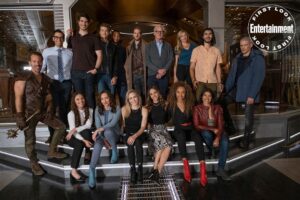 Olivia Swann Instagram - Tonight we celebrate 100 episodes of Legends of Tomorrow! ⁣
⁣
The cast and crew work so hard to create each crazy episode and the 100th is something very special. Working with the OG Legends was such an honour and felt like one big family reunion. It was a huge episode and our director, fearless leader and Time Mom @caitylotz absolutely smashed it out of the park. ⁣
⁣
I’m so grateful to be part of this bonkers show that beautifully combines zaniness and madness with so much heart. Every day at work is filled with laughter and I couldn’t think of a better group of people to screw up the timeline with. ⁣
⁣
Once a Legend, always a Legend 💥⁣

#legendsneverdie #dclegendsoftomorrow #100